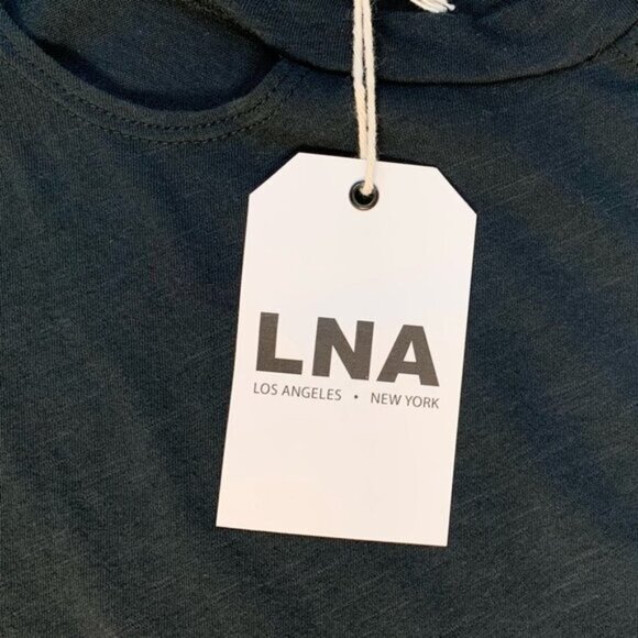 LNA Aura Dress Mini T-shirt Cut Out Hi Low Asymmetric Hem Cotton Grey Size XS/S - Picture 8 of 14